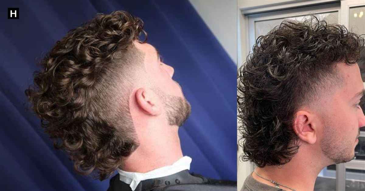 curly-mullet-fade Curly Mullet Fade